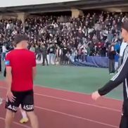 Fanii lui U Cluj, la antrenamentul echipei înainte de derby-ul cu CFR Cluj// foto: Facebook @U Cluj Fans