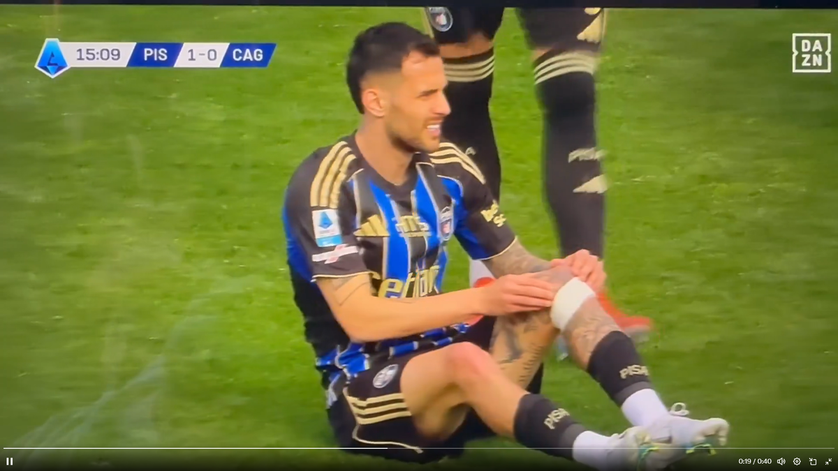 Marius Marin s-a accidentat în Pisa - Cagliari