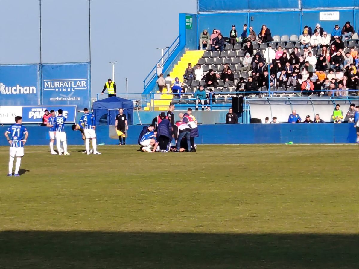 Fractură de tibie! Accidentare gravă în Farul - Petrolul
