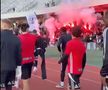 Fanii lui U Cluj, la antrenamentul echipei înainte de derby-ul cu CFR Cluj// foto: Facebook @U Cluj Fans