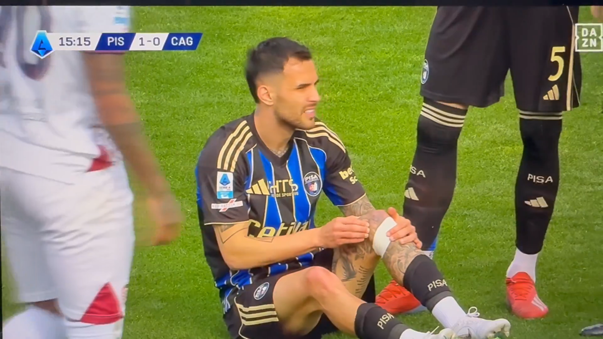 Marius Marin s-a accidentat în Pisa - Cagliari