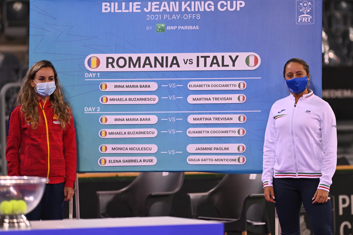 S-au stabilit meciurile din „Billie Jean King Cup”! Irina Bara deschide vineri duelul cu Italia