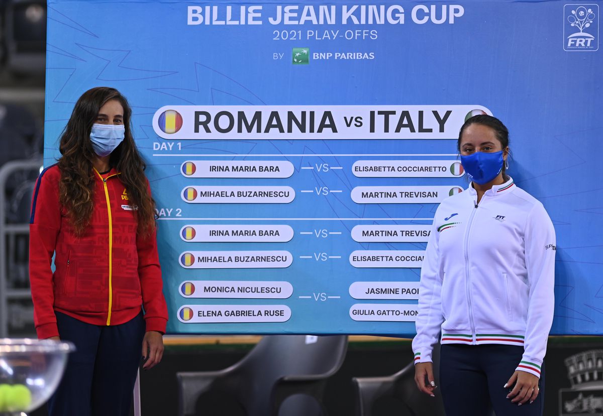 S-au stabilit meciurile din „Billie Jean King Cup”! Irina Bara deschide vineri duelul cu Italia