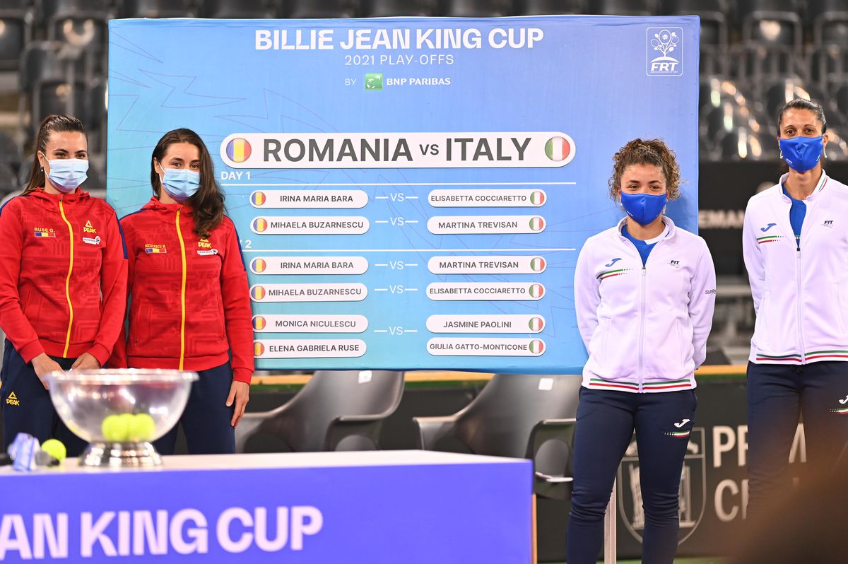 S-au stabilit meciurile din „Billie Jean King Cup”! Irina Bara deschide vineri duelul cu Italia