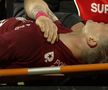 Accidentare Deac în CFR Cluj - Sepsi 2-1. Foto: captură Prima Sport