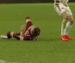 Accidentare Deac în CFR Cluj - Sepsi 2-1. Foto: captură Prima Sport