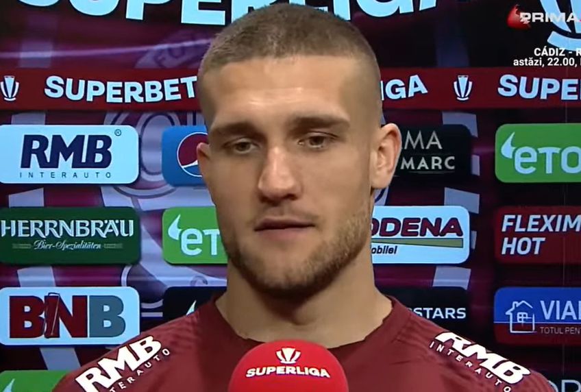 Daniel Bîrligea (24 ani) a explicat gestul pe care l-a făcut imediat după golul marcat pe Giulești, care i-a atras mai multe înjurături și huiduieli.