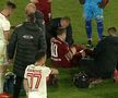 Accidentare Deac în CFR Cluj - Sepsi 2-1. Foto: captură Prima Sport