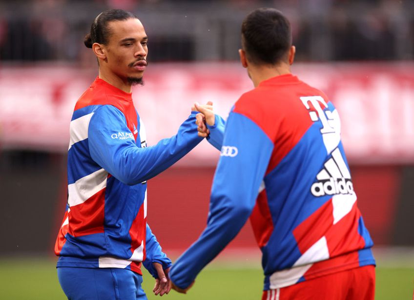 Leroy Sane (27 de ani) a apărut cu buza vânătă la meciul dintre Bayern Munchen și Hoffenheim, scor 1-1.