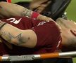 Accidentare Deac în CFR Cluj - Sepsi 2-1. Foto: captură Prima Sport