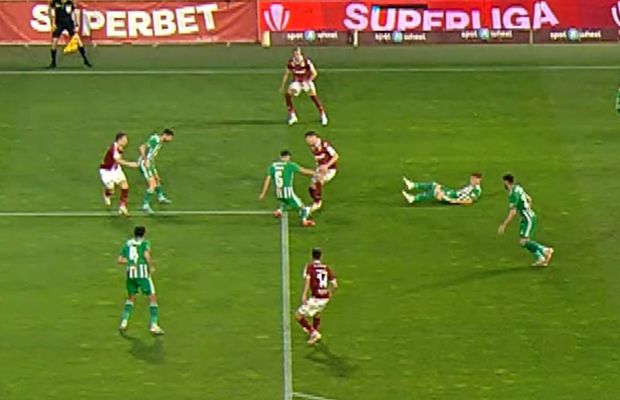 Sepsi, salvată de VAR în meciul cu Rapid! Penalty și eliminare anulate după analiza fazei
