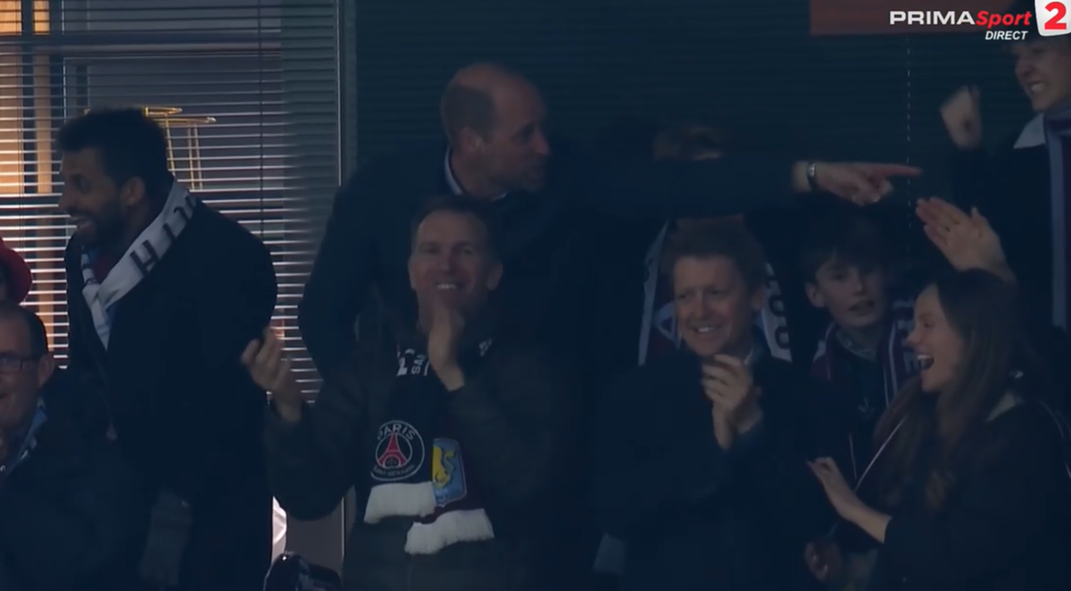 Prințul William la Aston Villa - PSG