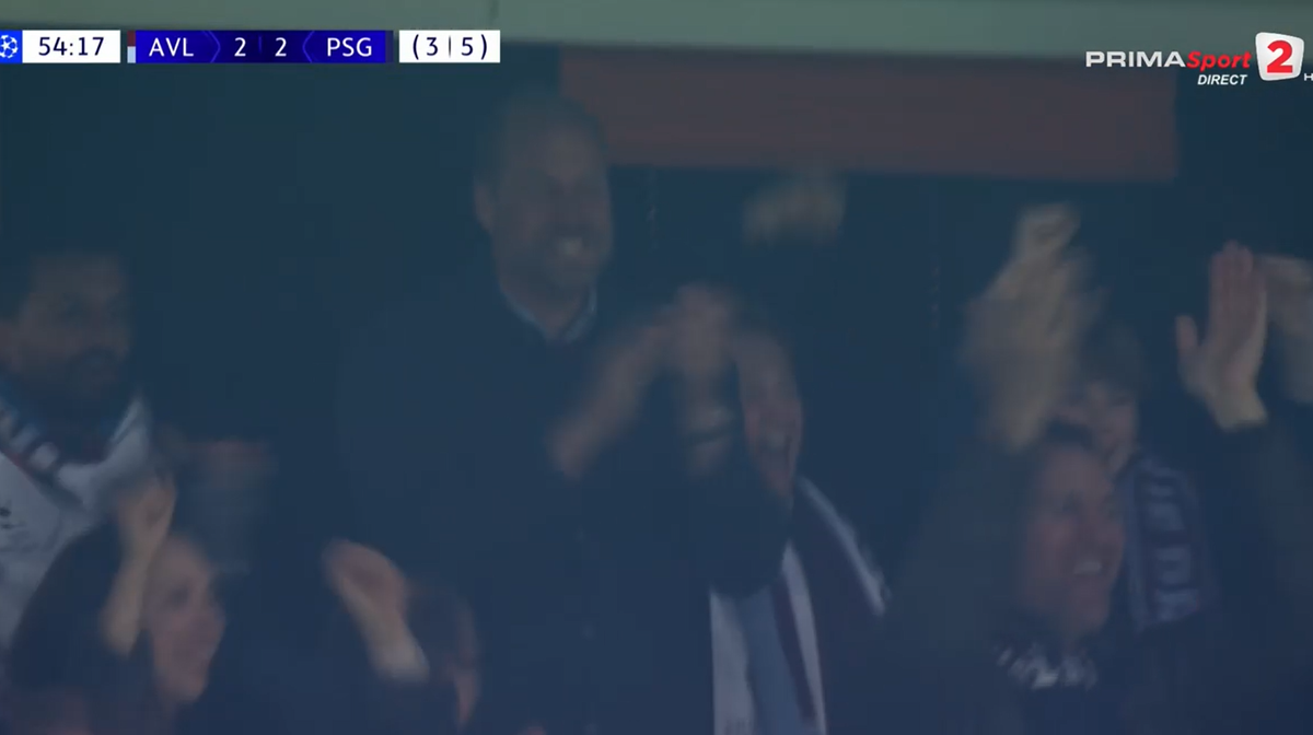 Cum a fost surprins Prințul William la golurile fabuloase ale lui Aston Villa, la returul cu PSG
