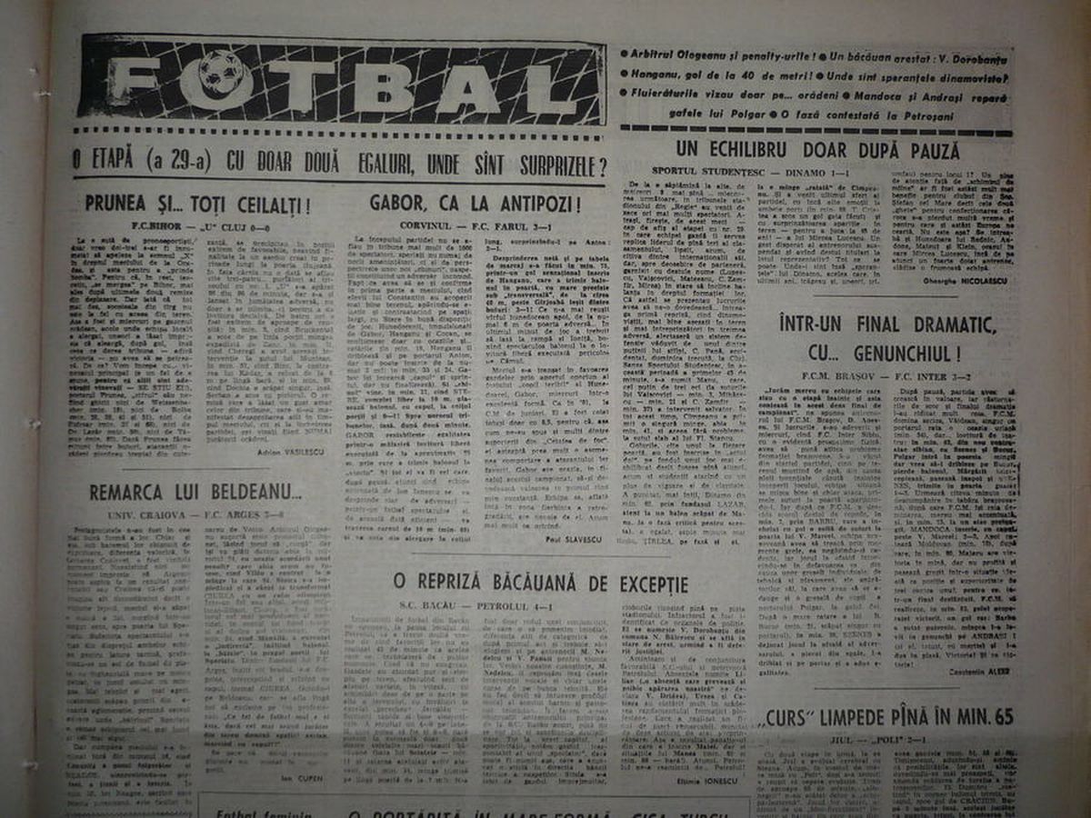 RETRO GSP. 30 de ani de când Lucescu îl bătea pe Dinu și stabilea patru recorduri într-o zi