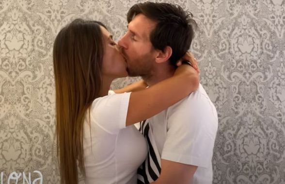 Leo Messi, sursă de glume după un sărut pasional cu soția: „Eu voiam doar să ascult melodia și am dat peste Messi și Antonela care aproape că se înghit unul pe altul” :D