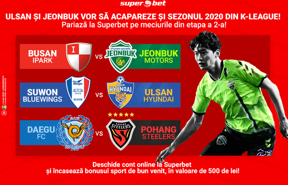 Cine o oprește pe Jeonbuk? Pariază la Superbet pe încheierea hegemoniei trupei din Jeonju! Ulsan și Pohang Steelers țintesc titlul și nu vor pași greșiți!