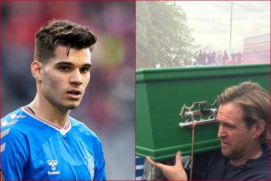 Fanii lui Rangers sărbătoresc pe străzi titlul câștigat în acest sezon de formația lui Ianis Hagi (22 de ani, mijlocaș ofensiv). Aceștia au încălcat normele de siguranță impuse de autorități și n-au respectat barierele de trecere.