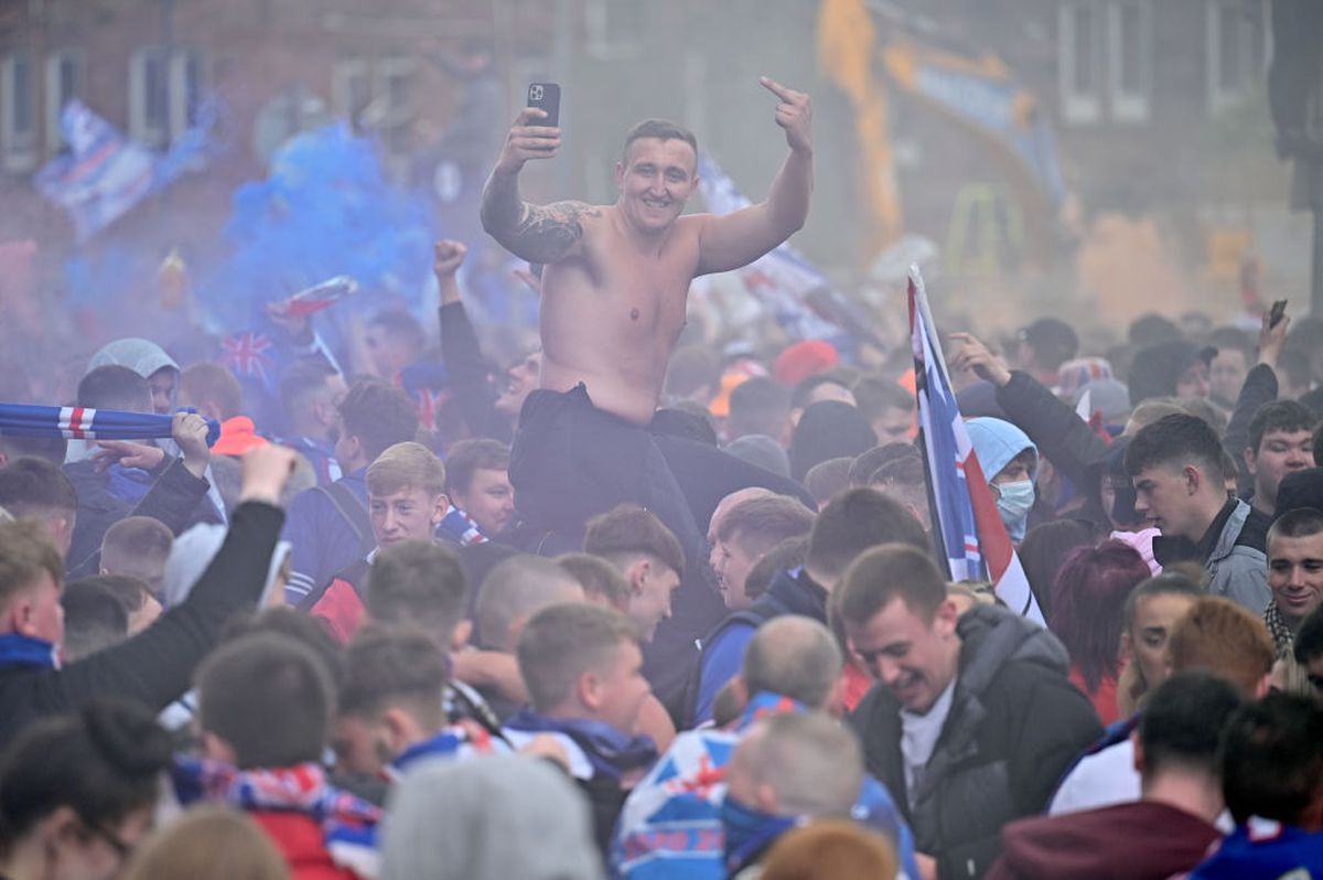 Rangers, campioană! Fanii au ieșit pe stradă