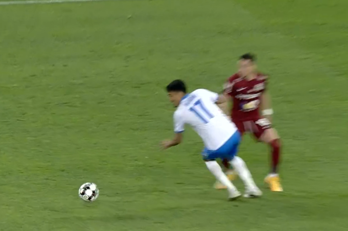 Ștefan Baiaram, gol de generic în CS U Craiova - CFR Cluj! Filmul fazei