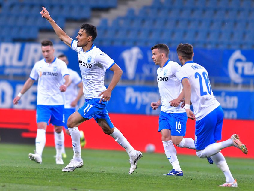 În minutul 11 al meciului CS Universitatea Craiova - CFR Cluj (derby-ul rundei #8 din play-off), Ștefan Baiaram a reușit un gol fantastic.