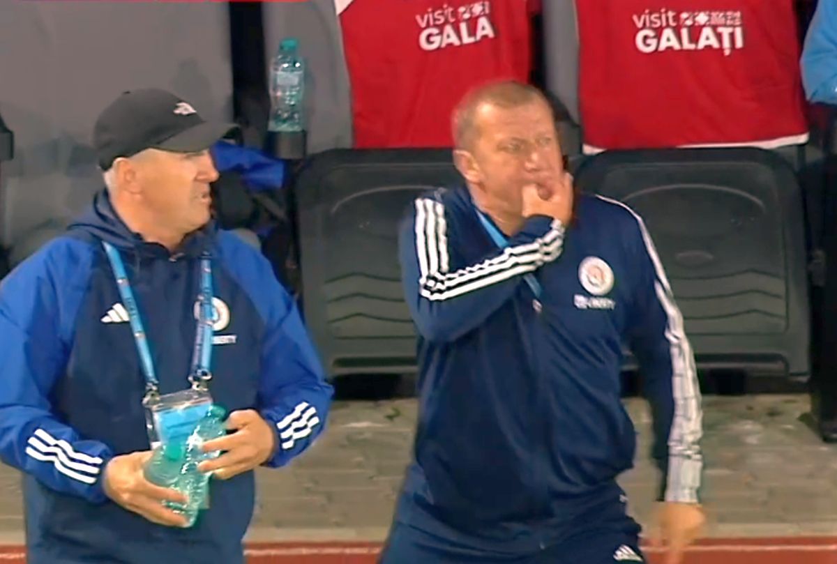 Nici golul nu-l mai mulțumește » Dorinel Munteanu, un car de nervi după ce Oțelul a deschis scorul: „Go, go!” + Și-a împins jucătorii!