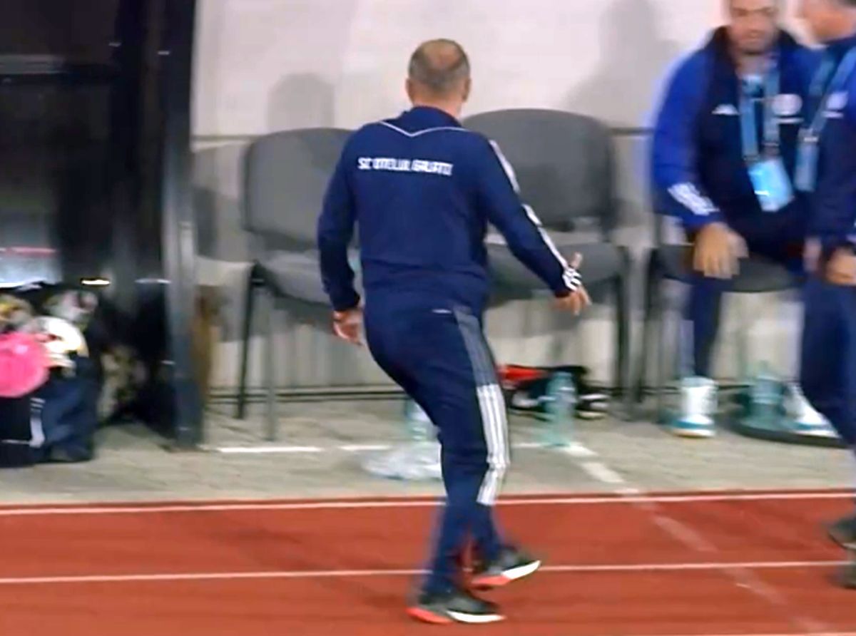 Nici golul nu-l mai mulțumește » Dorinel Munteanu, un car de nervi după ce Oțelul a deschis scorul: „Go, go!” + Și-a împins jucătorii!