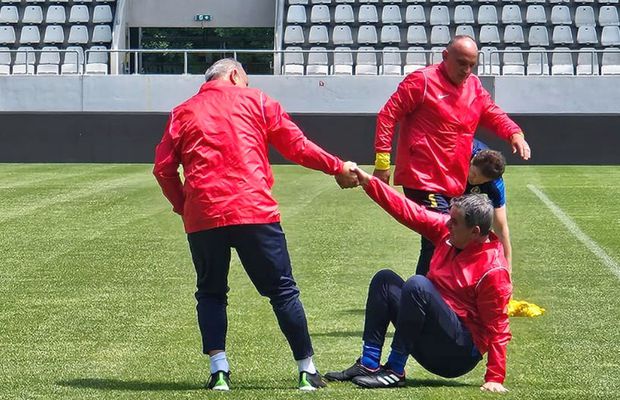 „Hai, ciorbare, la alergare!” » „Lansate” în viteza întâi la antrenamentul de azi al Generației de Aur. Lăcătuș a avut probleme, dar nu s-a lăsat