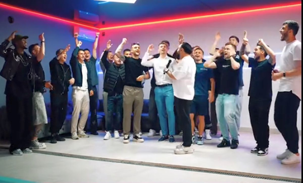 Manea de titlu pentru FCSB » Olaru, Tănase și Cisotti la filmări: „Ș-am ajuns în fruntea ligii / Datorită lu' nea Gigi”