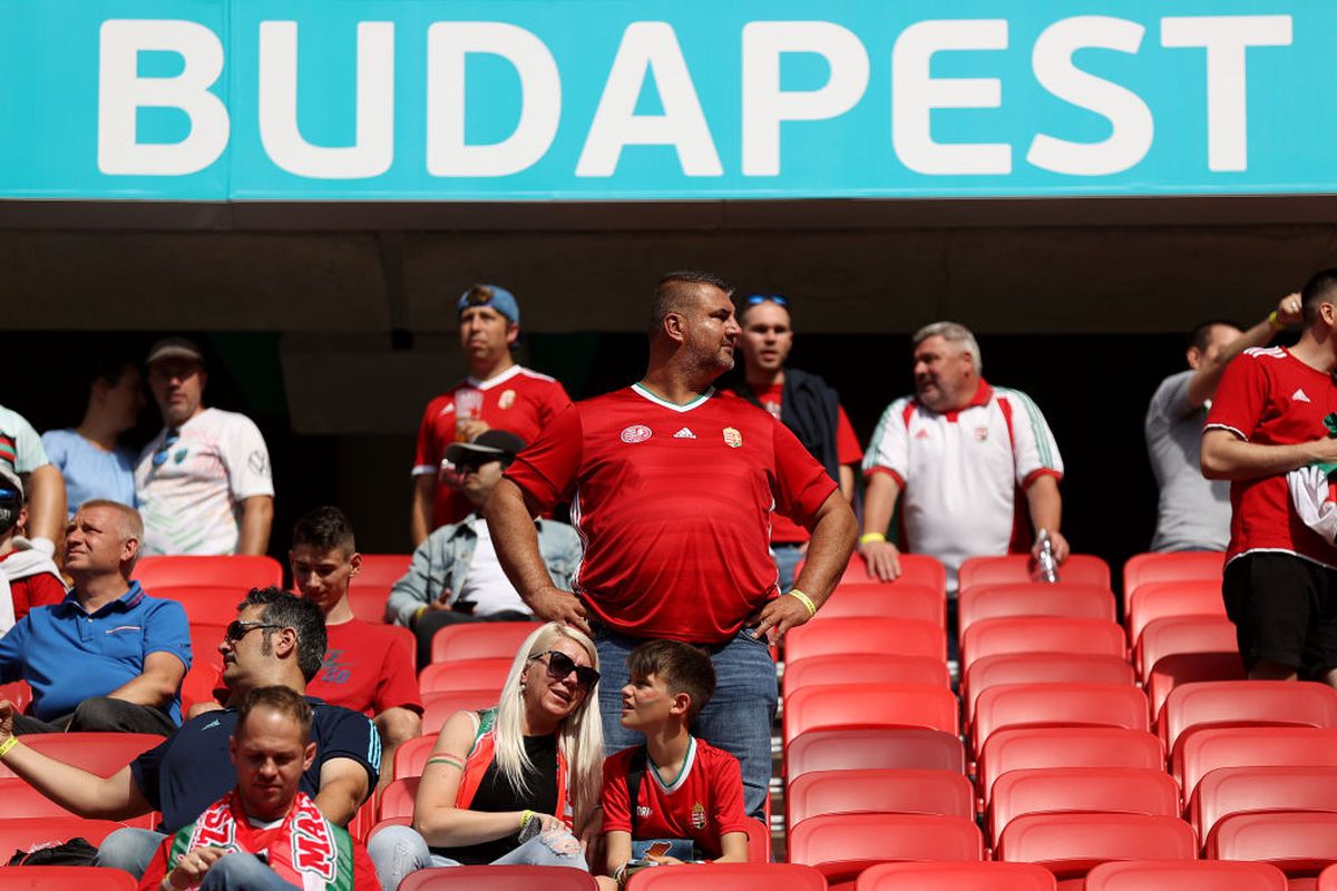 UNGARIA - PORTUGALIA. Imagini cu fanii de pe Puskas Arena, singurul stadion de la EURO care se umple la capacitate maximă: 55.662 de spectatori!