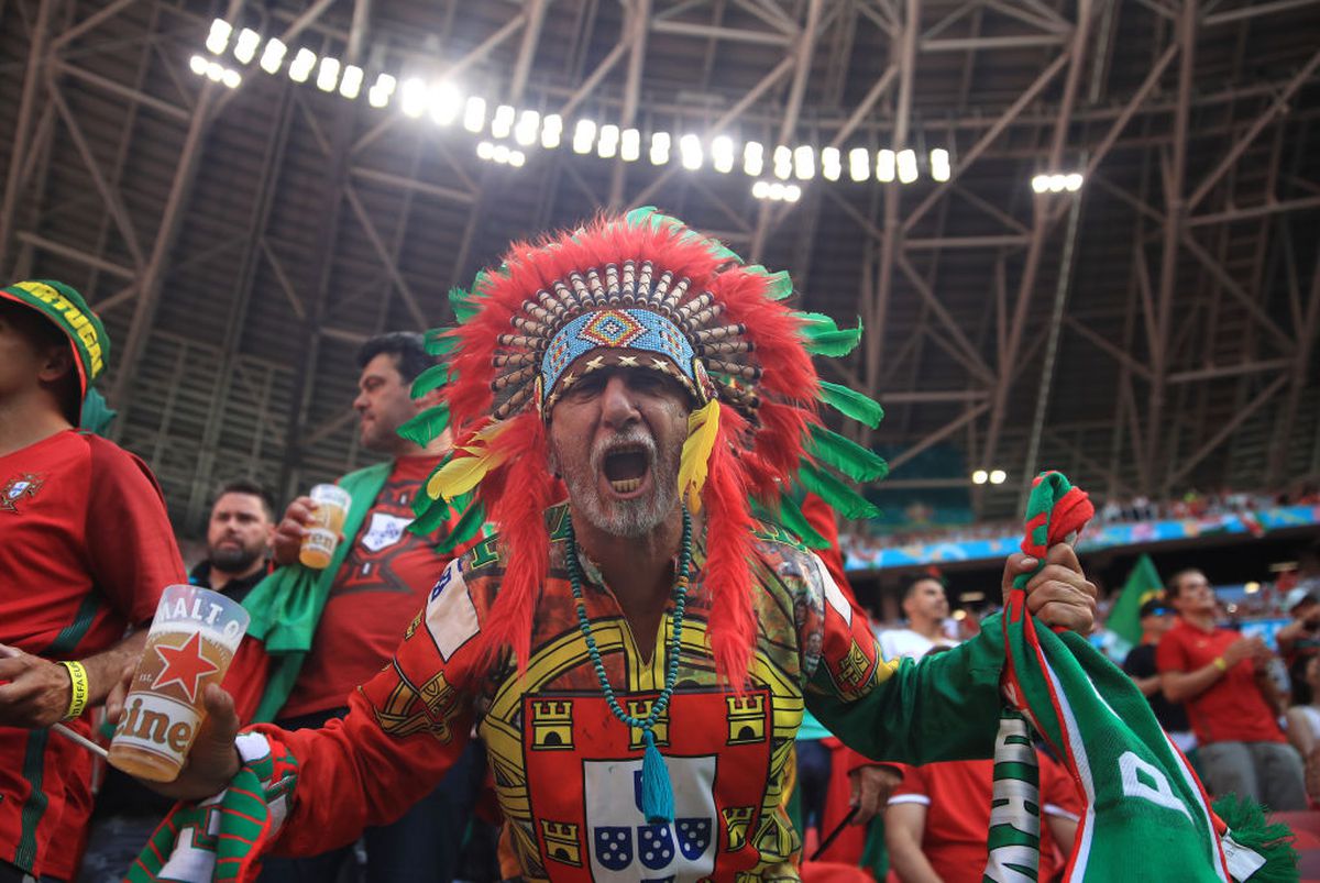 UNGARIA - PORTUGALIA. Imagini cu fanii de pe Puskas Arena, singurul stadion de la EURO care se umple la capacitate maximă: 55.662 de spectatori!