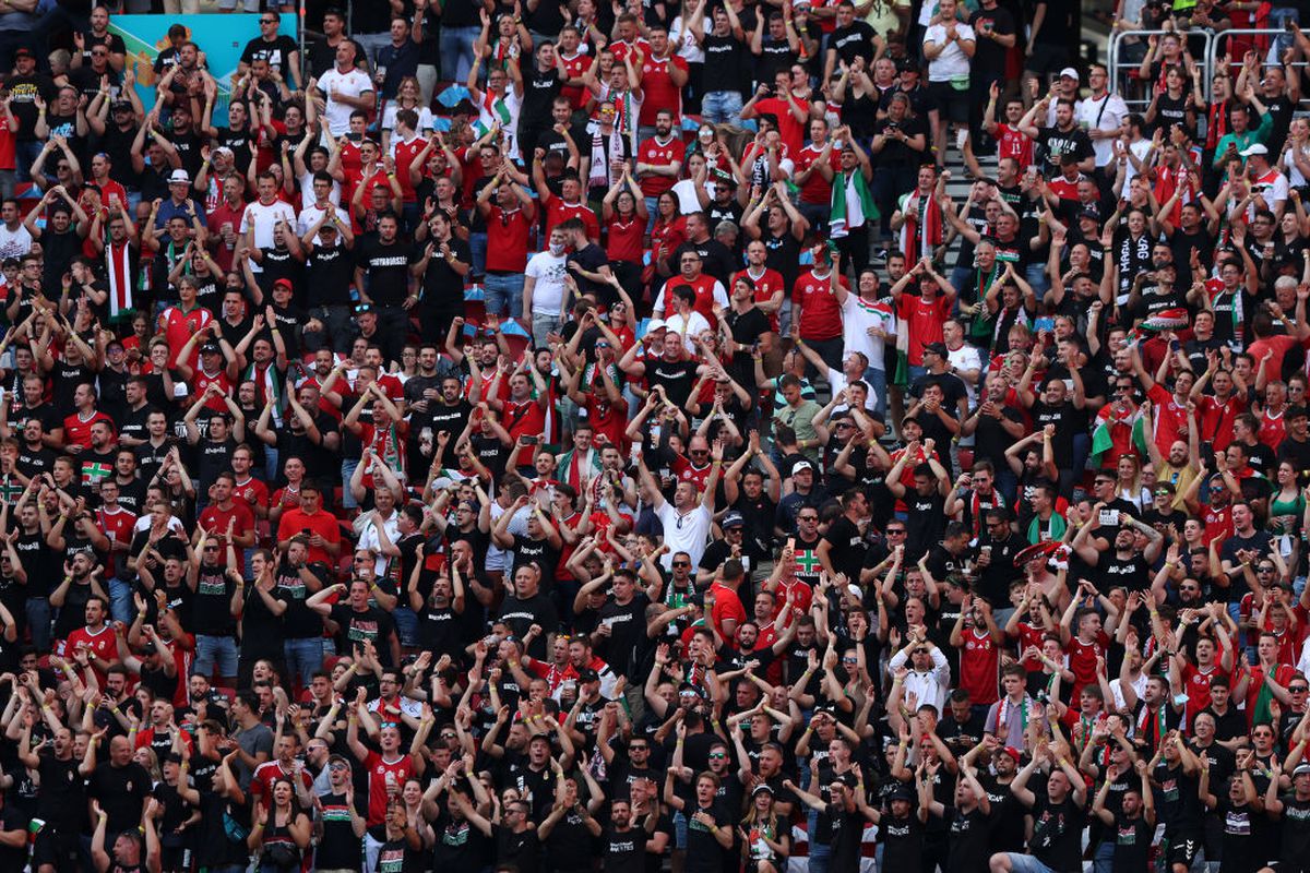 UNGARIA - PORTUGALIA. Imagini cu fanii de pe Puskas Arena, singurul stadion de la EURO care se umple la capacitate maximă: 55.662 de spectatori!