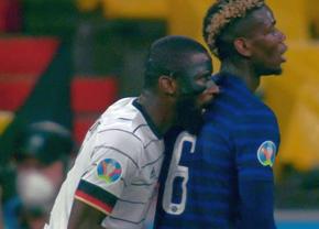 Franța - Germania. Rudiger l-a imitat pe Luis Suarez! L-a mușcat de spate pe Pogba
