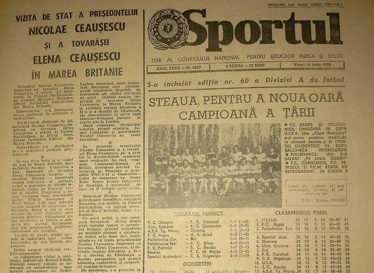 RETRO GSP: imagini din sezonul în care Steaua '78 a luat titlul cu numărul 9