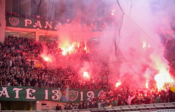 Haos la finala campionatului dintre Panathinaikos și Olympiakos! Fanii gazdelor n-au mai suportat umilința » Colosala OAKA Arena arată ca după război + titlul s-a dat la „masa verde”