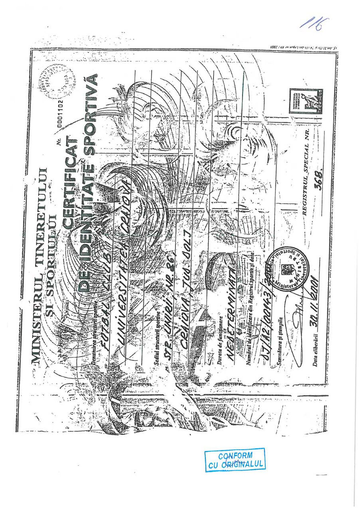 Documentele publicate de FCU Craiova: Adrian Mititelu susține că echipa sa deține sigla și palmaresul Universității