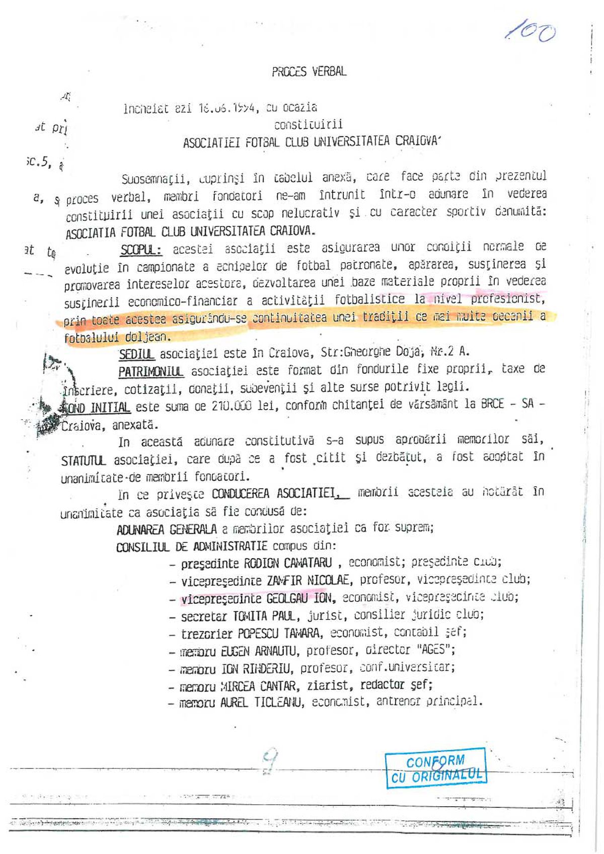 Documentele publicate de FCU Craiova: Adrian Mititelu susține că echipa sa deține sigla și palmaresul Universității