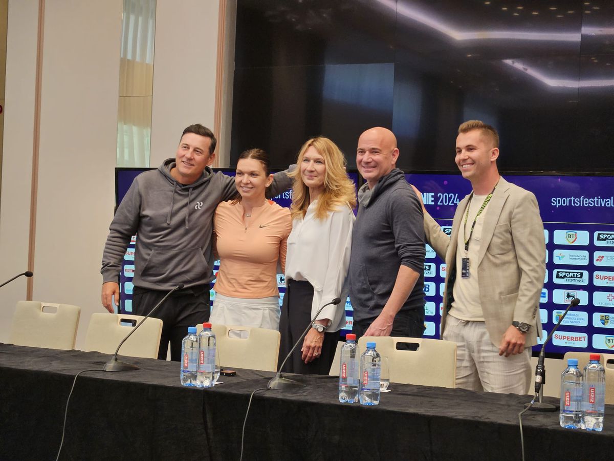 Steffi Graf şi Andre Agassi au venit în România pentru meciul cu Simona Halep