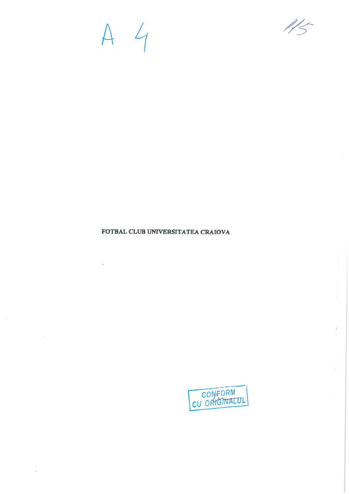 Documentele publicate de FCU Craiova: Adrian Mititelu susține că echipa sa deține sigla și palmaresul Universității