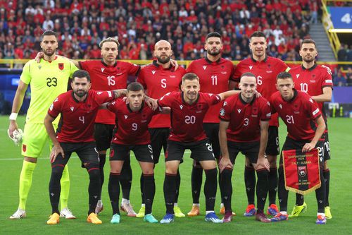 Arlind Ajeti (30 de ani), fundașul central de la CFR Cluj, a fost titular pentru naționala Albaniei în meciul cu Italia de la EURO 2024/ foto: Guliver/GettyImages