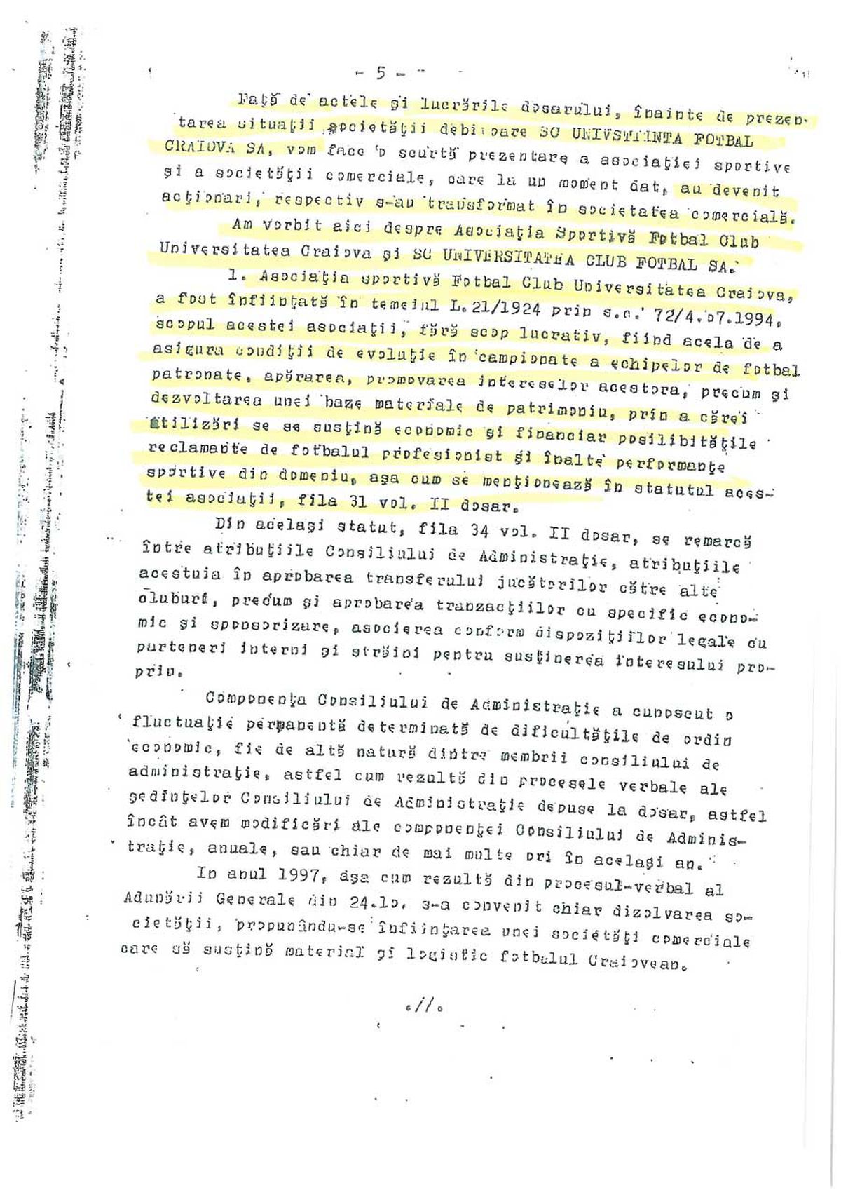 Documentele publicate de FCU Craiova: Adrian Mititelu susține că echipa sa deține sigla și palmaresul Universității