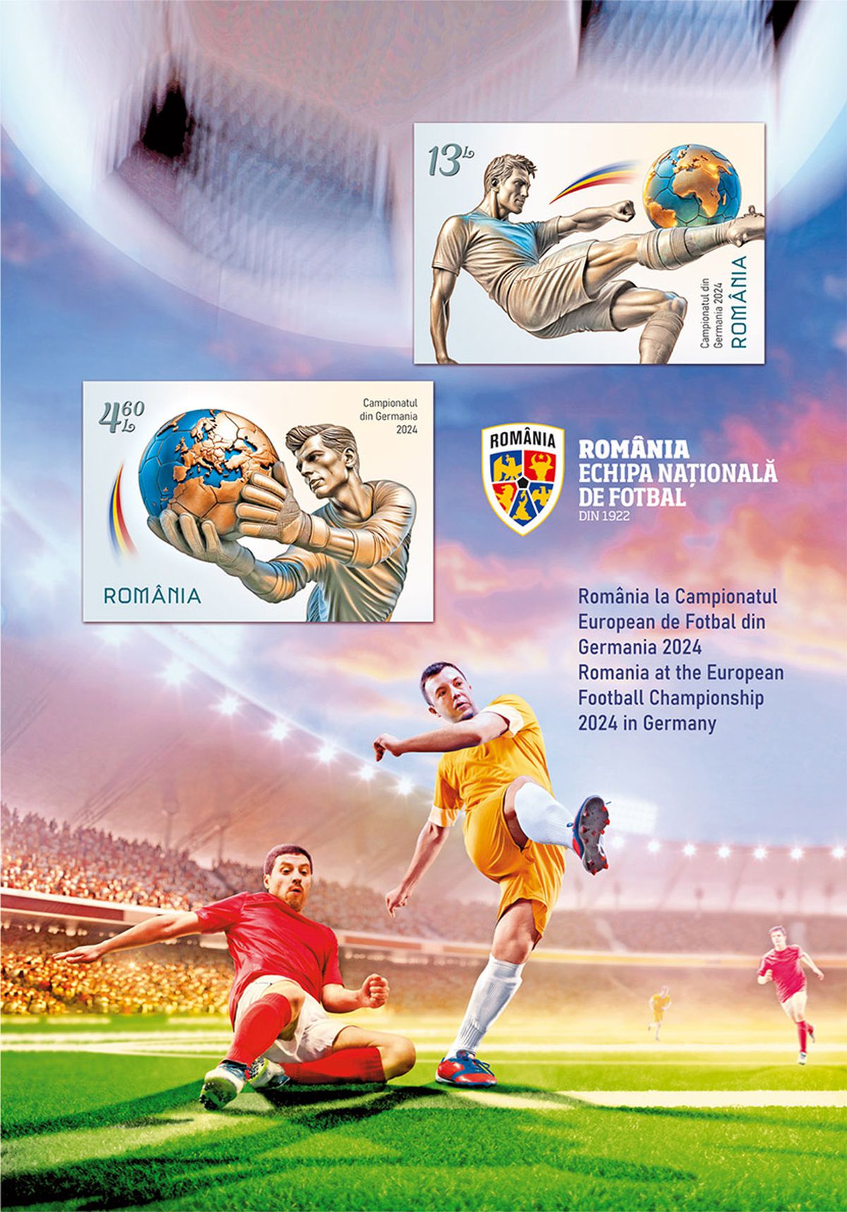 Moment unic pentru colecționari: Romfilatelia a lansat timbre speciale pentru EURO 2024