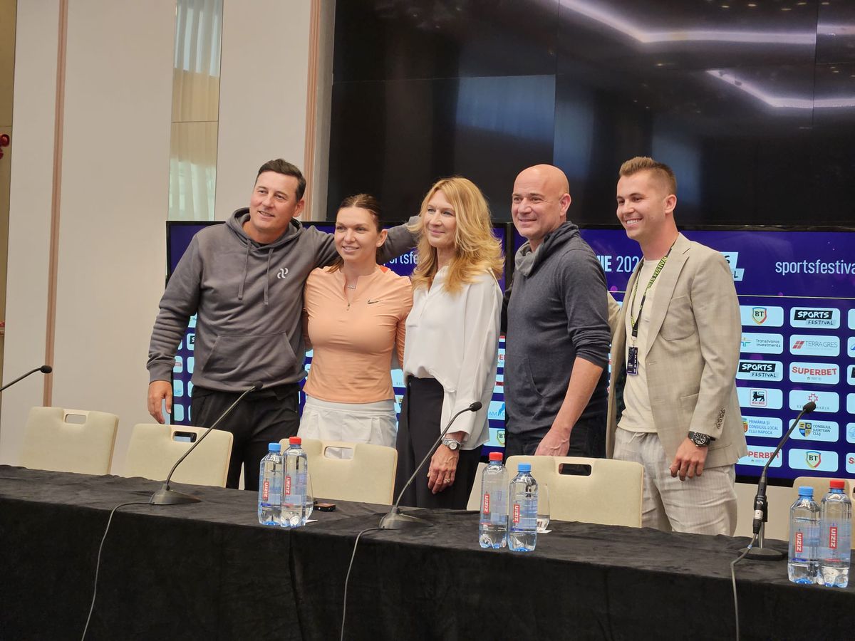 Steffi Graf şi Andre Agassi au venit în România pentru meciul cu Simona Halep