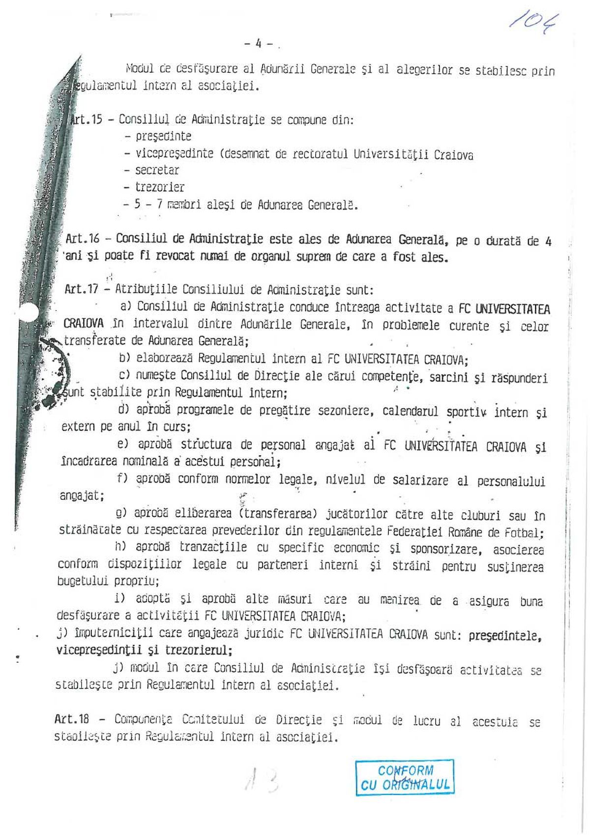 Documentele publicate de FCU Craiova: Adrian Mititelu susține că echipa sa deține sigla și palmaresul Universității