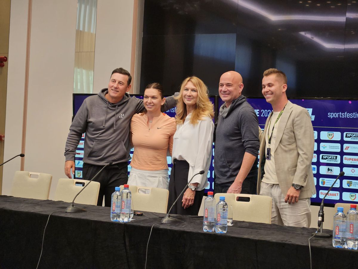 Steffi Graf şi Andre Agassi au produs magie la Cluj! Simona Halep a revenit pe teren într-o seară pentru istoria tenisului românesc » Toate detaliile de la corespondenții GSP