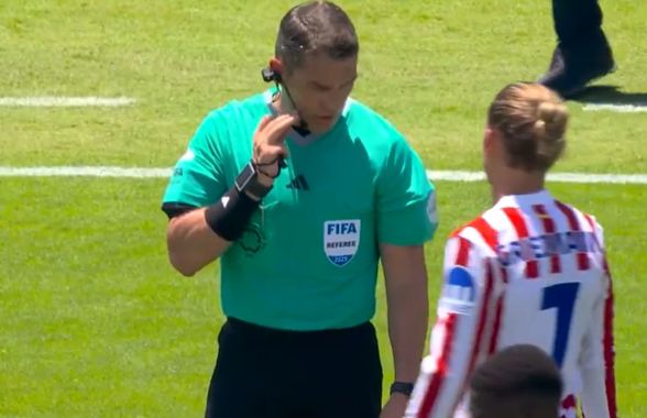 Istvan Kovacs, la microfon! Momentul serii pentru român la PSG - Atletico » A aplicat în premieră noua regulă din fotbal