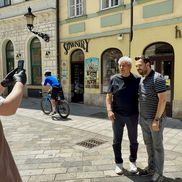 Mircea Lucescu s-a plimbat prin Bratislava înainte să se întoarcă la București. Foto: Andrei Crăițoiu (GSP.RO)