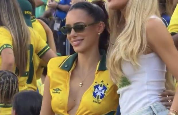 De data asta chiar nu a fost AI! Cum a fost fotografiată iubita lui Neymar în tribunele Mondialului
