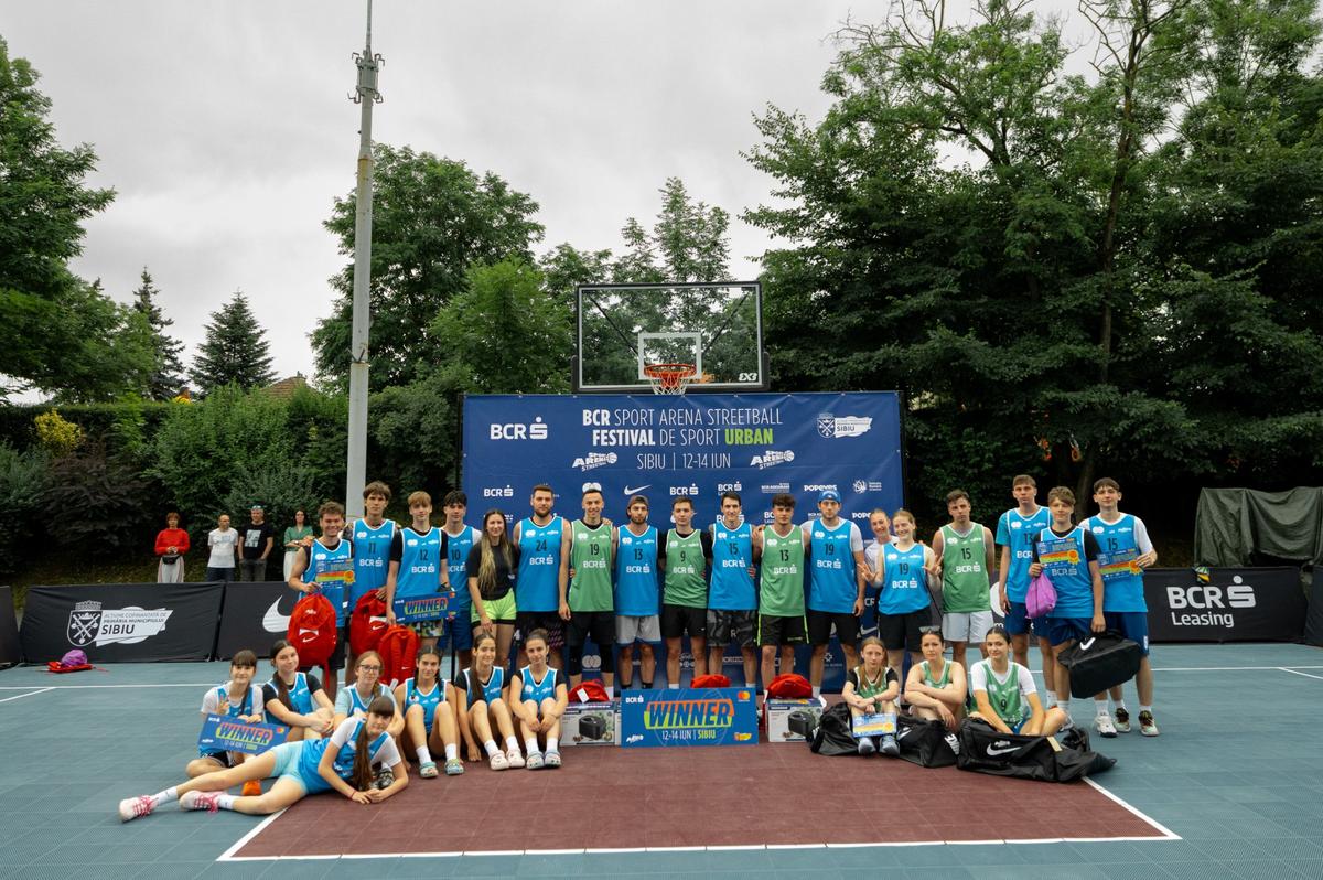 Peste 15.000 de participanți la prima ediție Sport Arena Streetball Sibiu » Cine sunt câștigătorii de anul acesta