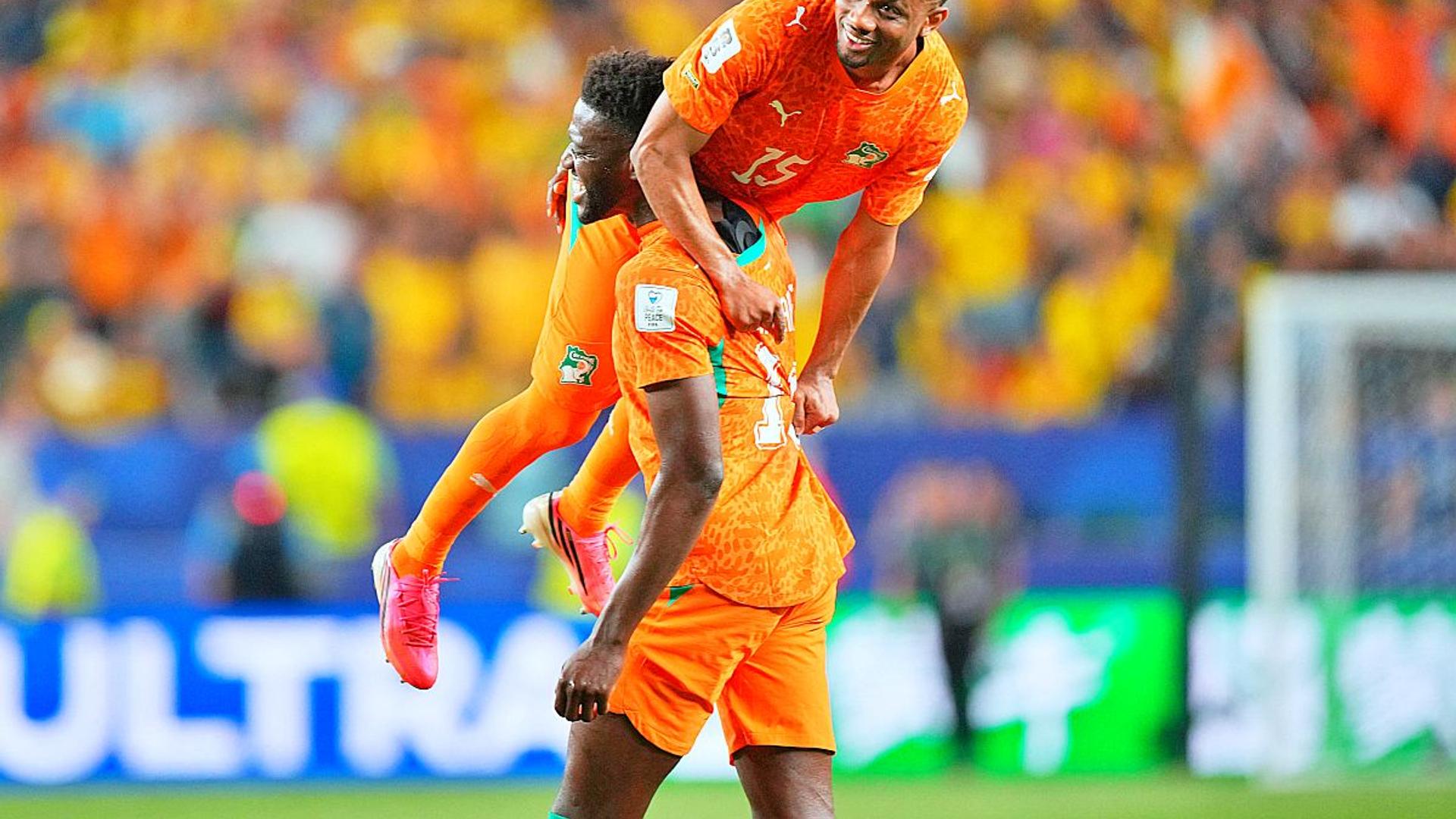 Amad Diallo sărbătorind golul decisiv pentru Coasta de Fildeș, stabilind recorduri fotbal la Campionatul Mondial fotbal. | sursa foto: Gazeta Sporturilor