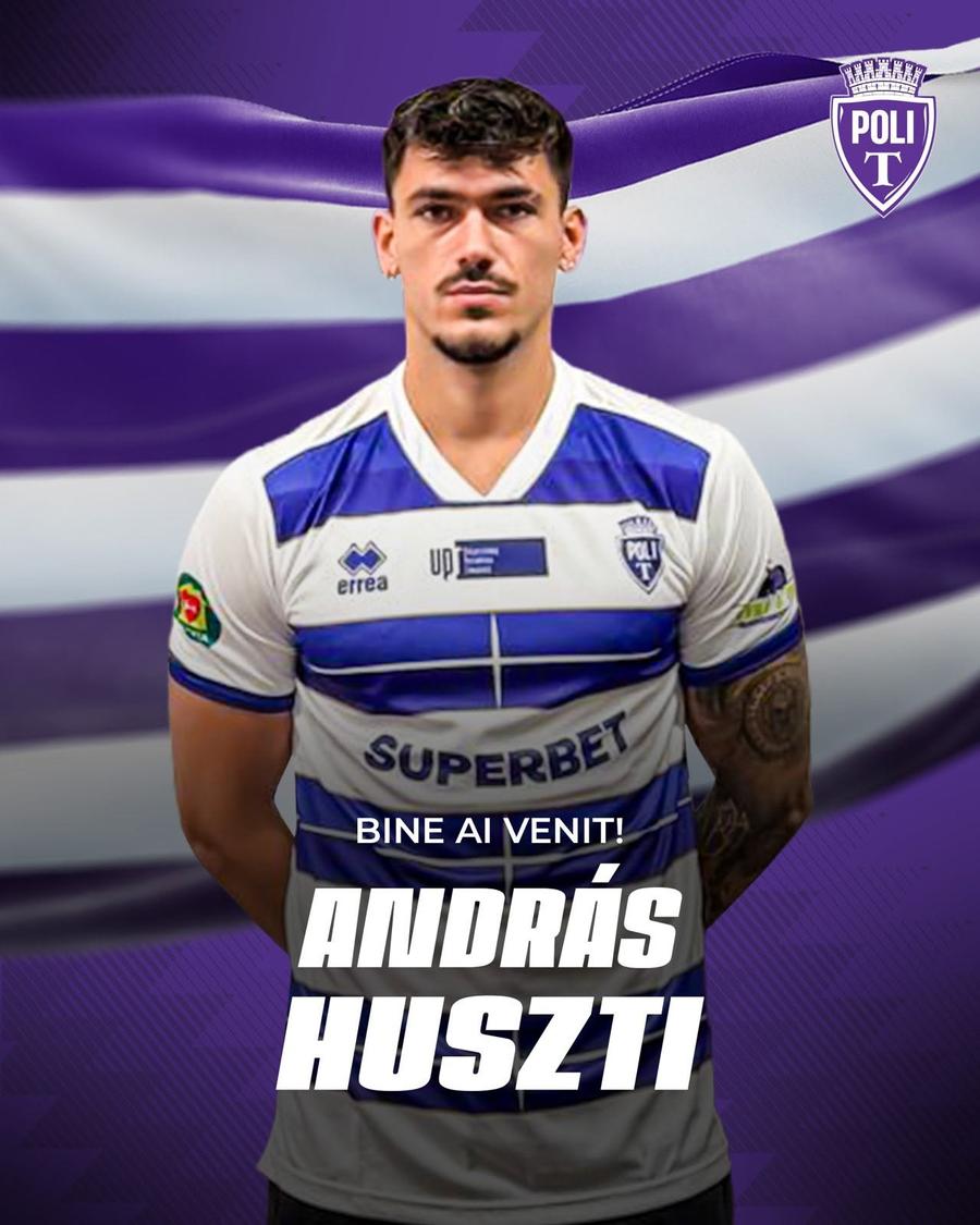 Andras Huszti, noul fotbalist al Politehnicii Timișoara Poli Timișoara transferă de la Steaua: „Bine ai venit!”